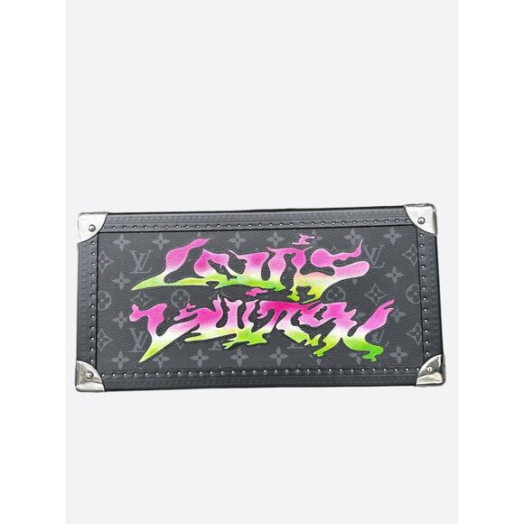 Louis Vuitton Custom Painted Monogram Eclipse Coffret Accessories Trunk - Picture 1 of 9